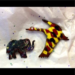 Animal Brooches - Handcrafed